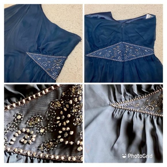 Free People Deep Sapphire one shoulder dress - Picture 10 of 12